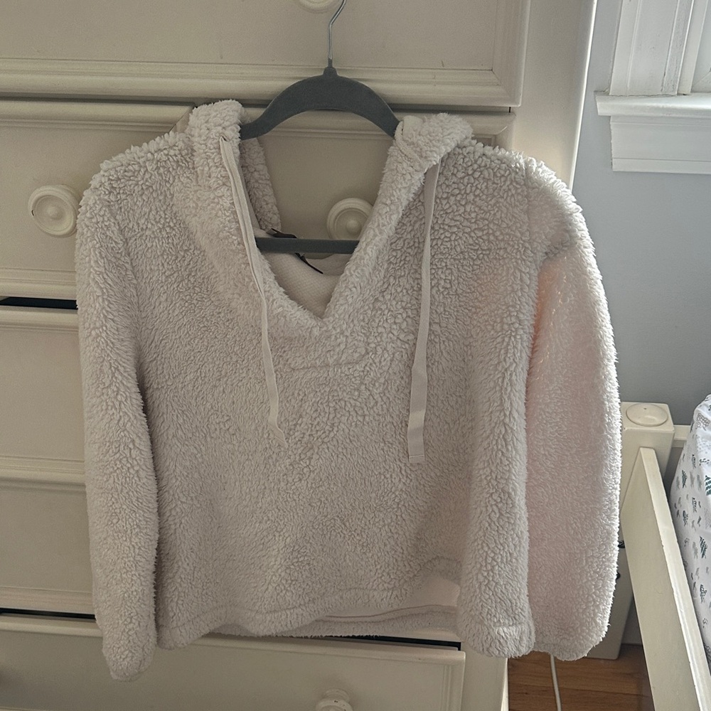 LOFT Cream Sherpa Jacket